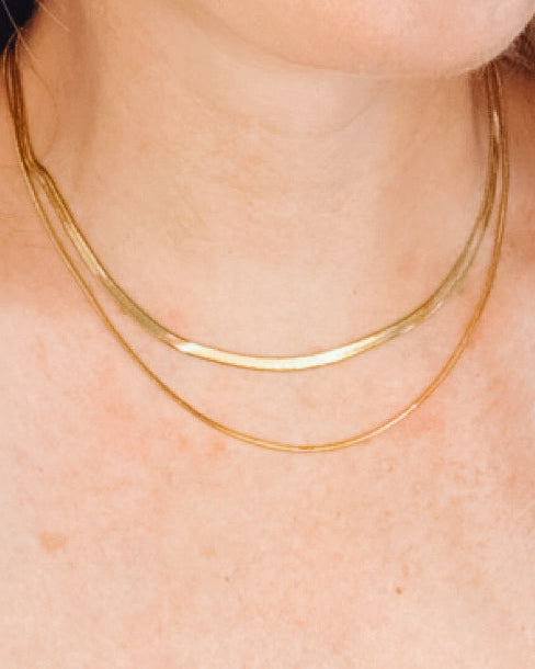 Stella Herringbone Layered Necklace