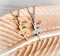 Custom Engraved Ballerina Pendant Necklace