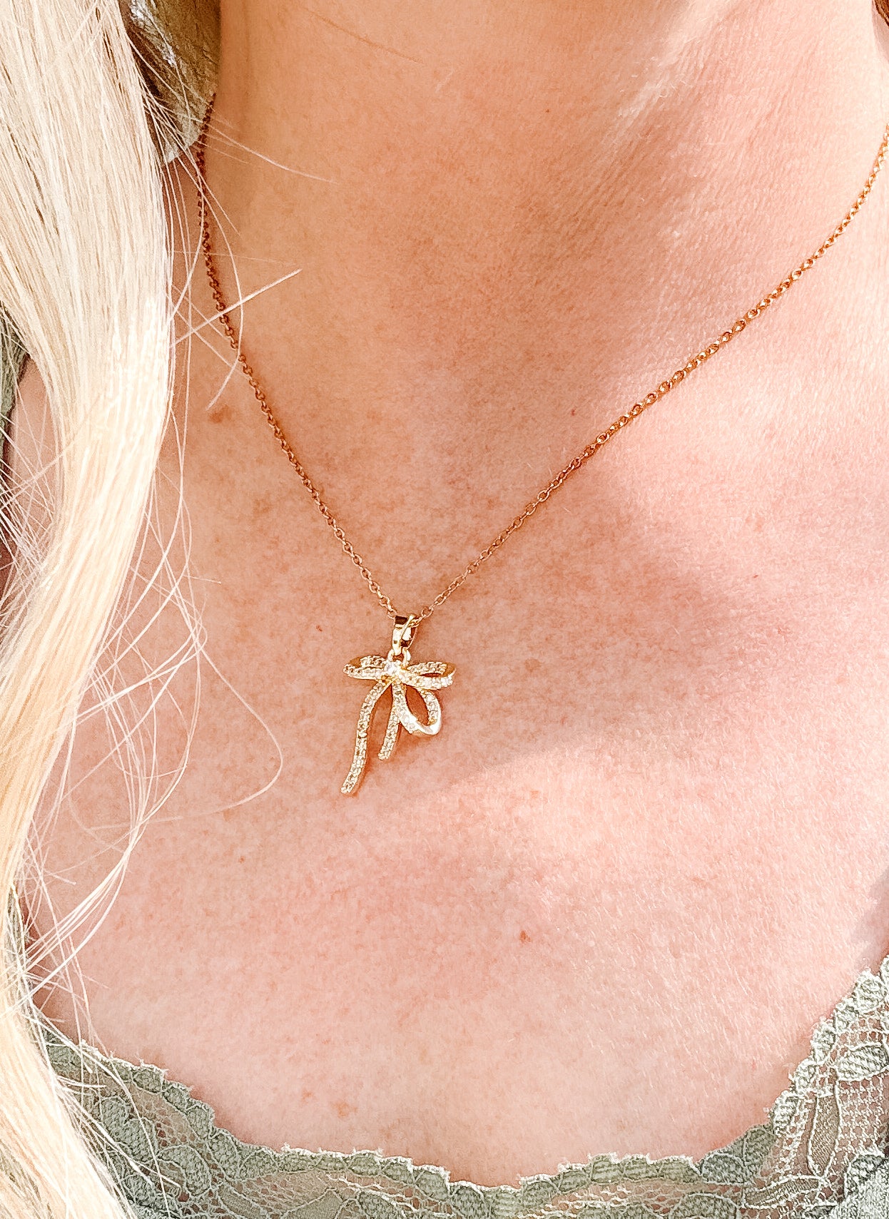 Sweetheart Coquette Bow Necklace