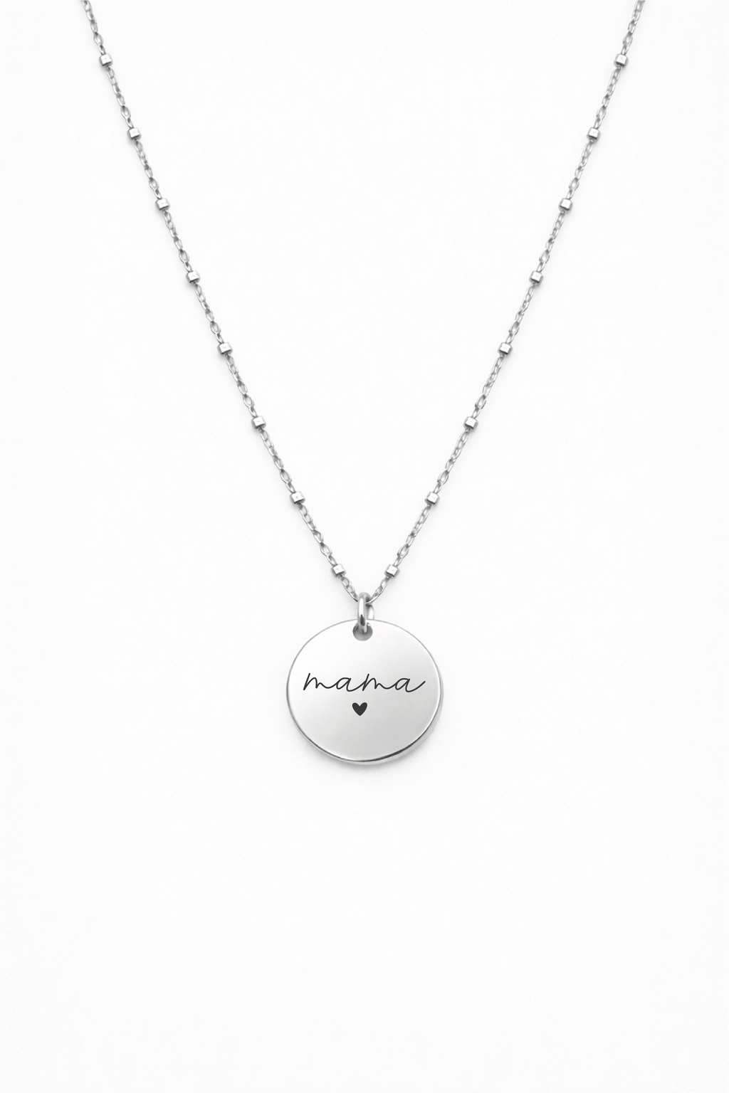 Mama 🖤 Engraved Pendant Necklace