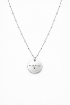Mama 🖤 Engraved Pendant Necklace