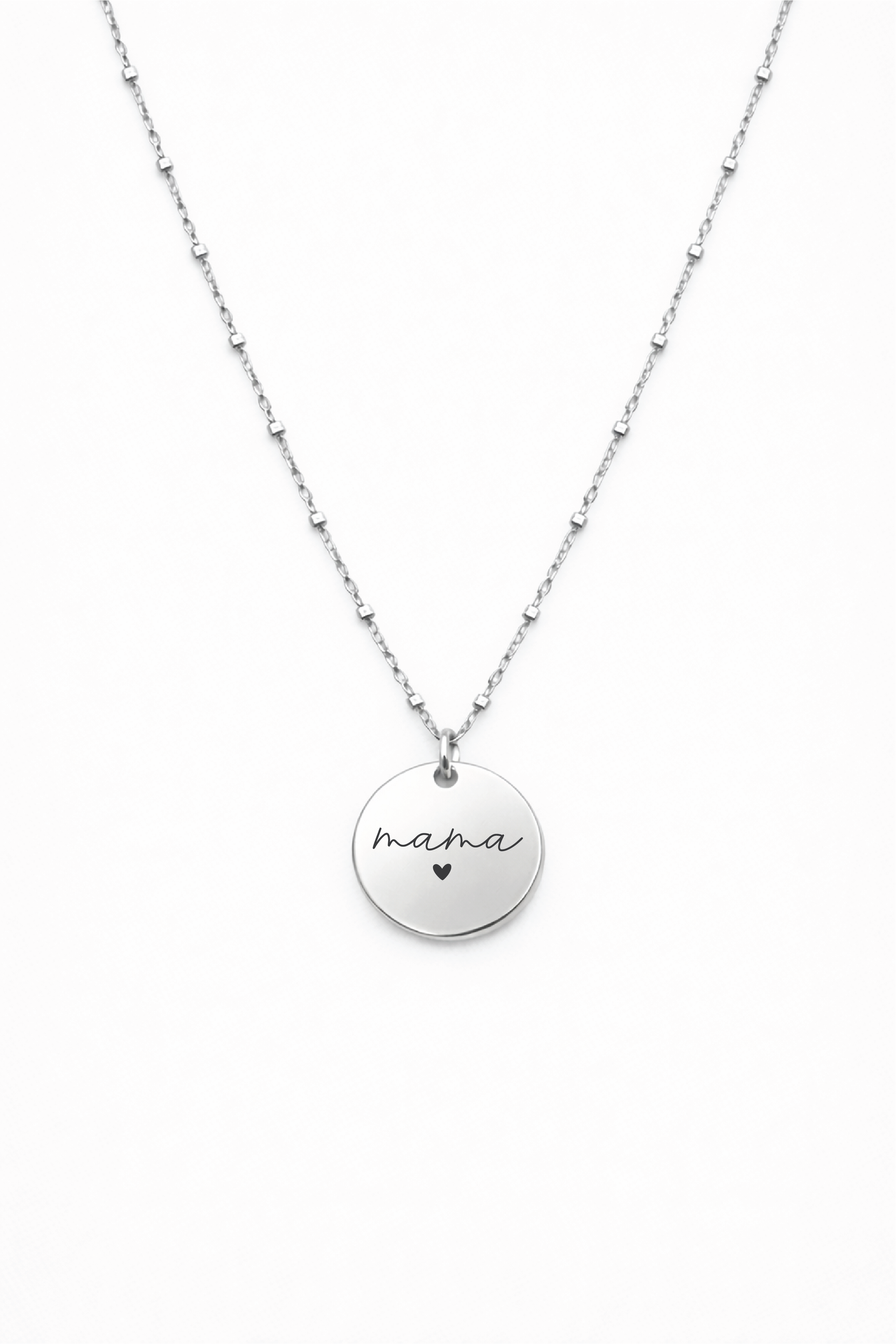 Mama 🖤 Engraved Pendant Necklace