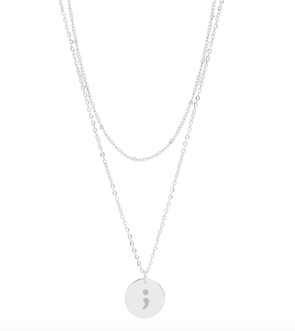 Semi Colon Layered Pendant Necklace