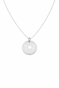 **Sterling Silver **  Customizable Disc Pendant Necklace