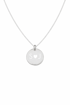 **Sterling Silver **  Customizable Disc Pendant Necklace