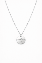 Custom Grandma/Oma/ Gigi/ Nonna 🖤 Script Engraved Pendant Necklace