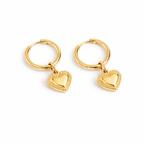 Stevie Heart Pendant Earrings