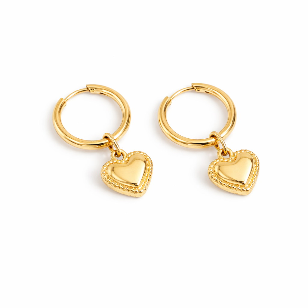 Stevie Heart Pendant Earrings