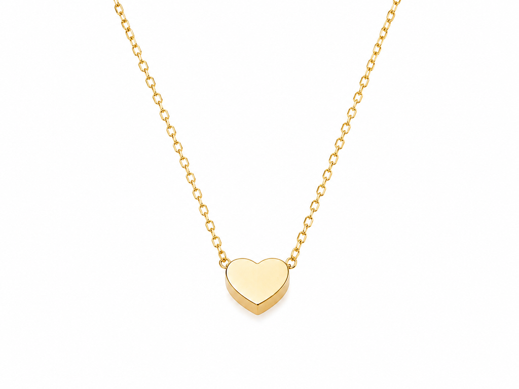 Custom Initial Minimalist Heart Necklace