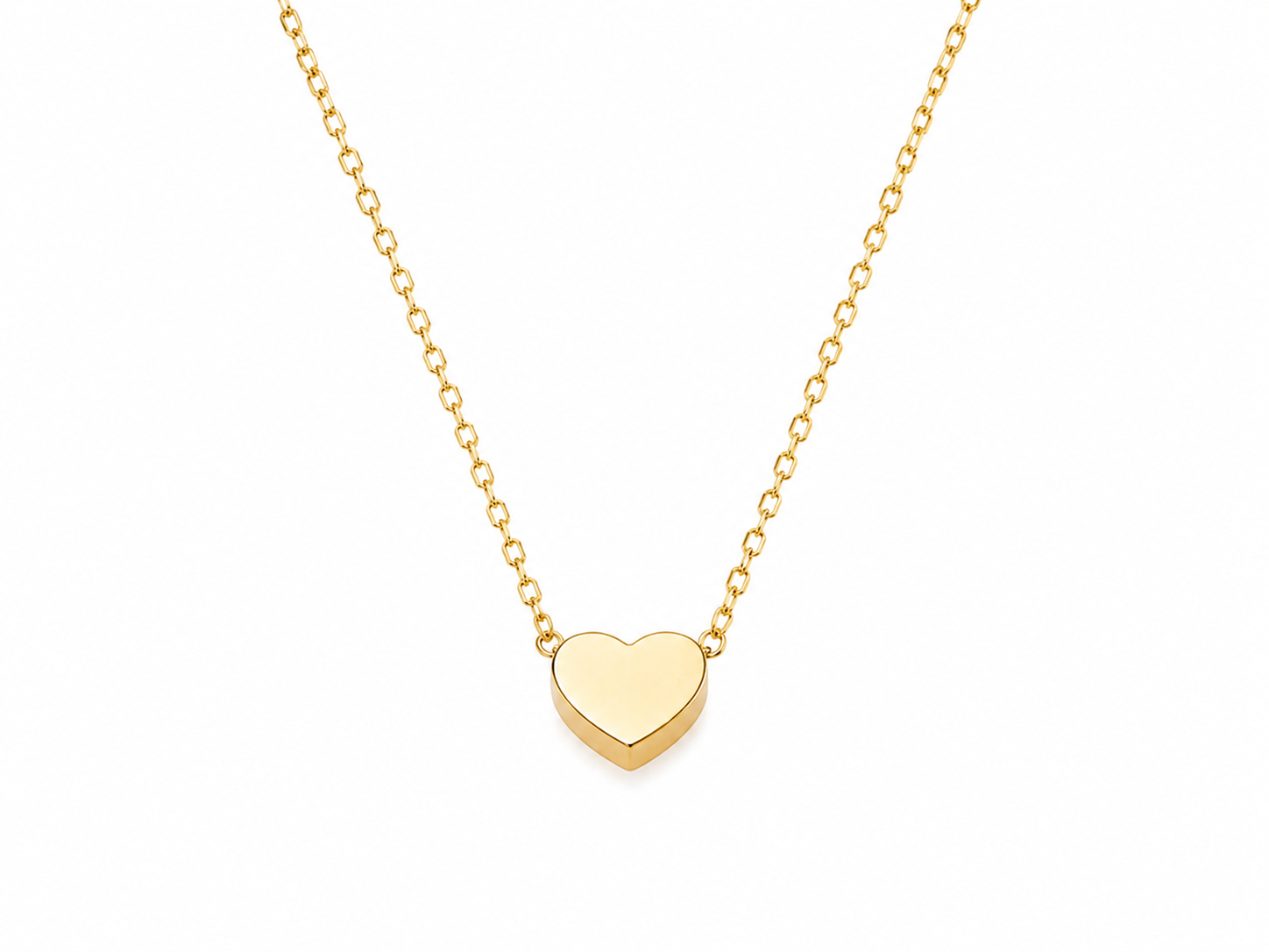 Custom Initial Minimalist Heart Necklace