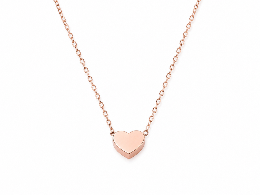 Custom Initial Minimalist Heart Necklace