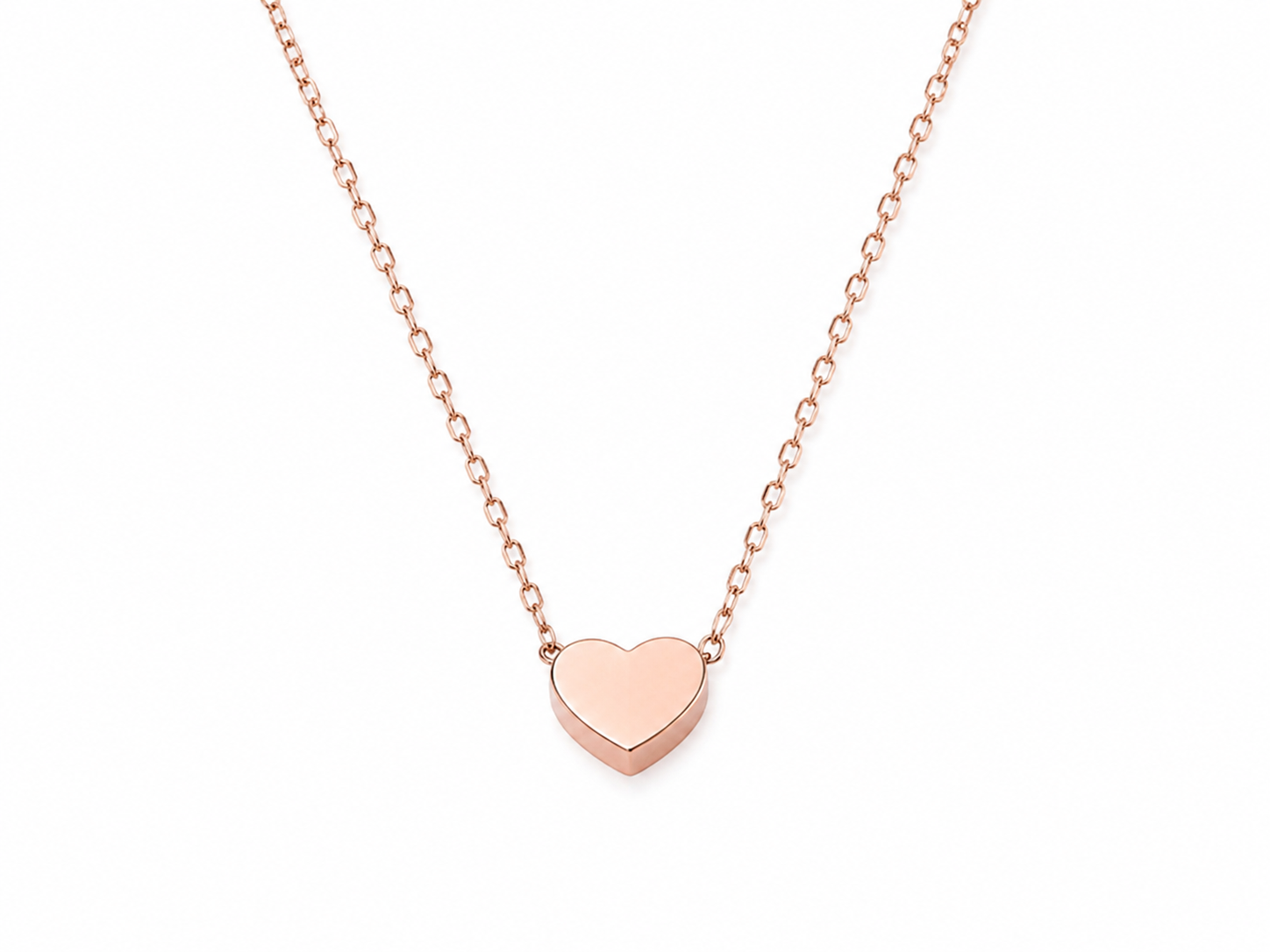 Custom Initial Minimalist Heart Necklace