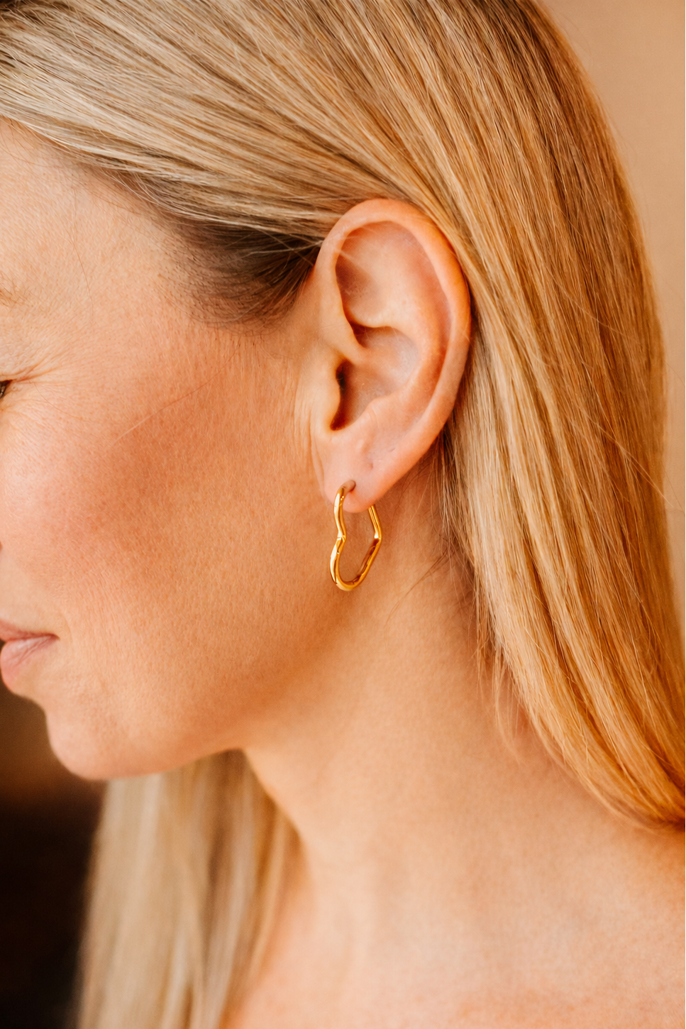 Heart Huggie Earrings