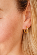 Textured Hoop Huggie Earrings