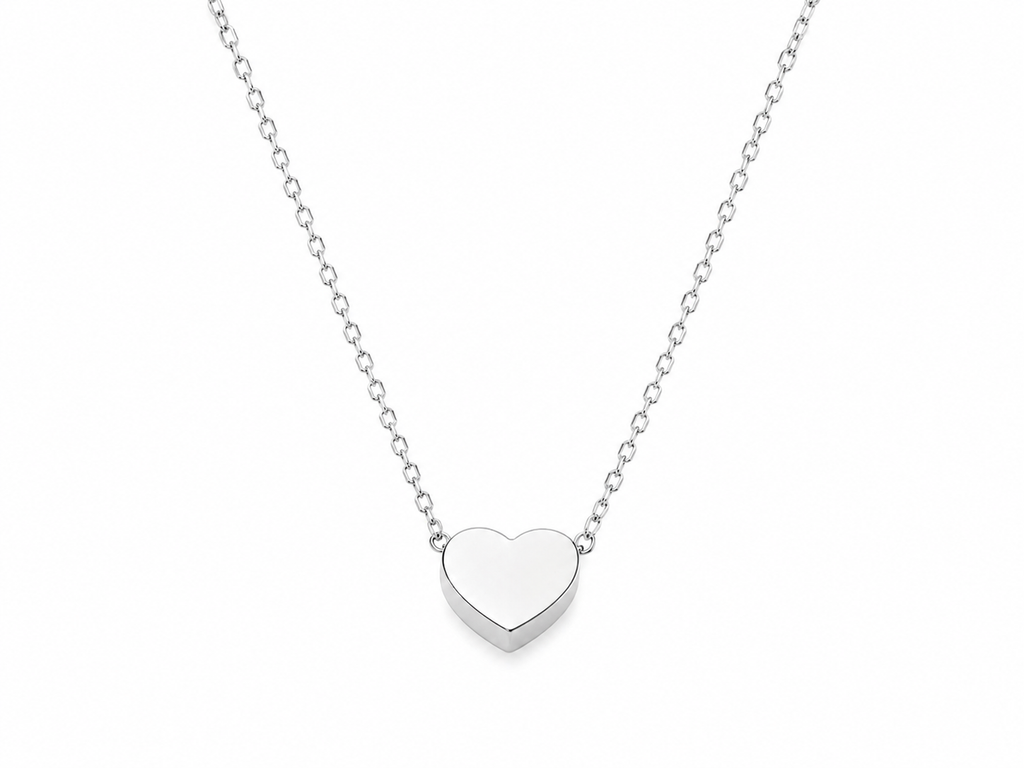 Custom Initial Minimalist Heart Necklace