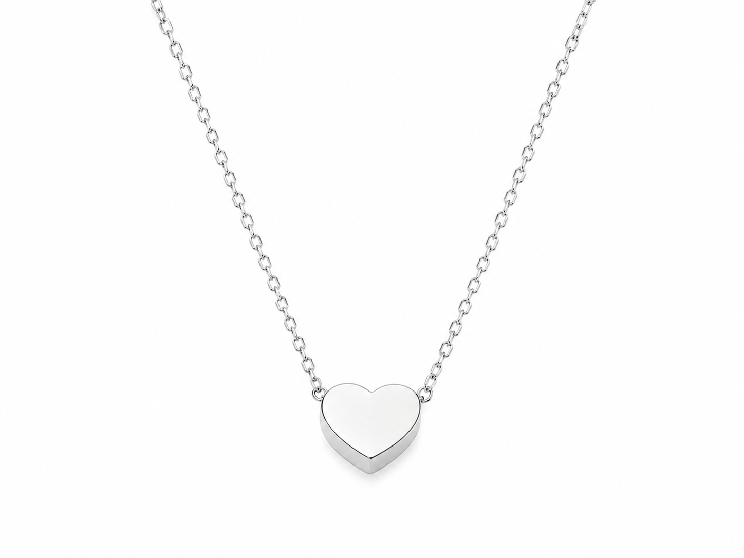 Custom Initial Minimalist Heart Necklace