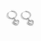 Stevie Heart Pendant Earrings