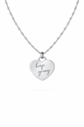 Keep Going Engraved Heart Necklace