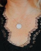 **Sterling Silver **  Customizable Disc Pendant Necklace